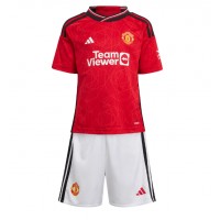 Dětský Fotbalový dres Manchester United Antony #21 2023-24 Domácí Krátký Rukáv (+ trenýrky)